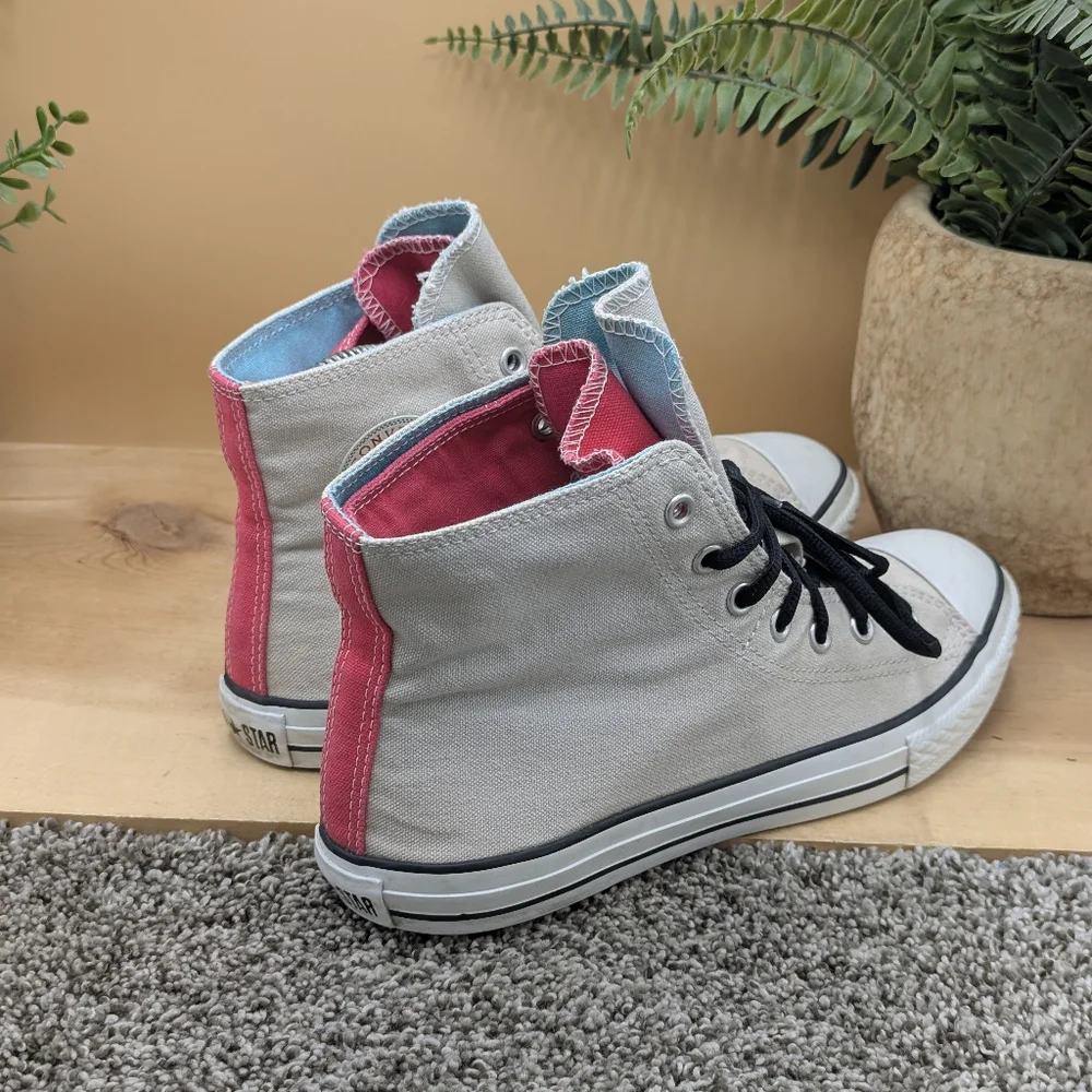 Converse All Star Youth Size 6 Double Tongue High Top Shoes Women's 7.5/8